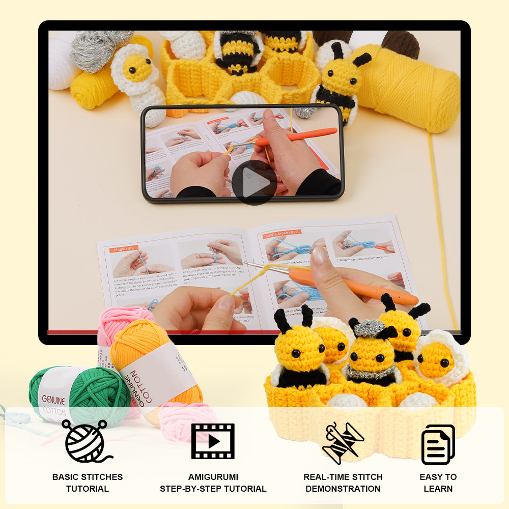 Crochet Bee Family Kit