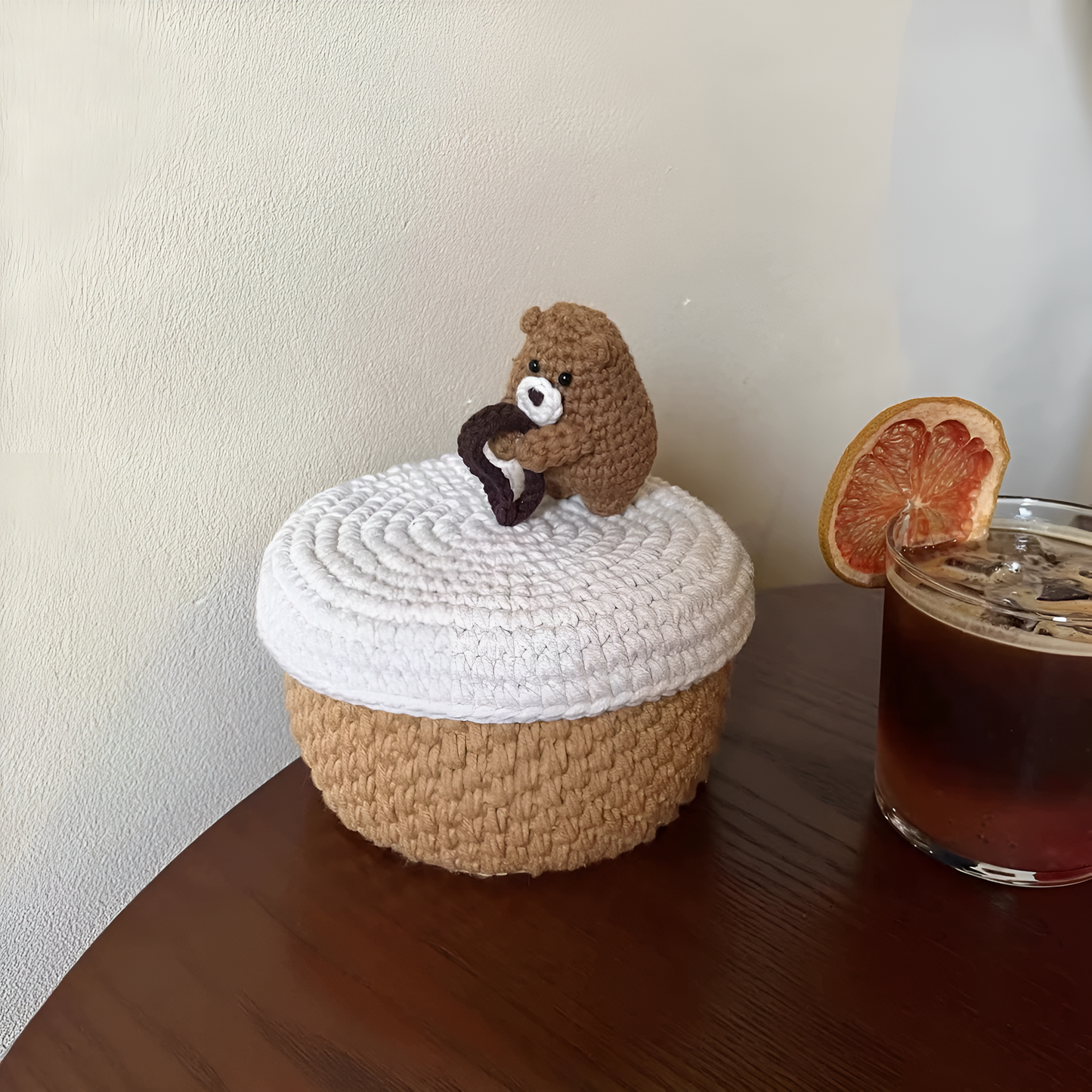 Bear Lid Crochet Box Kit