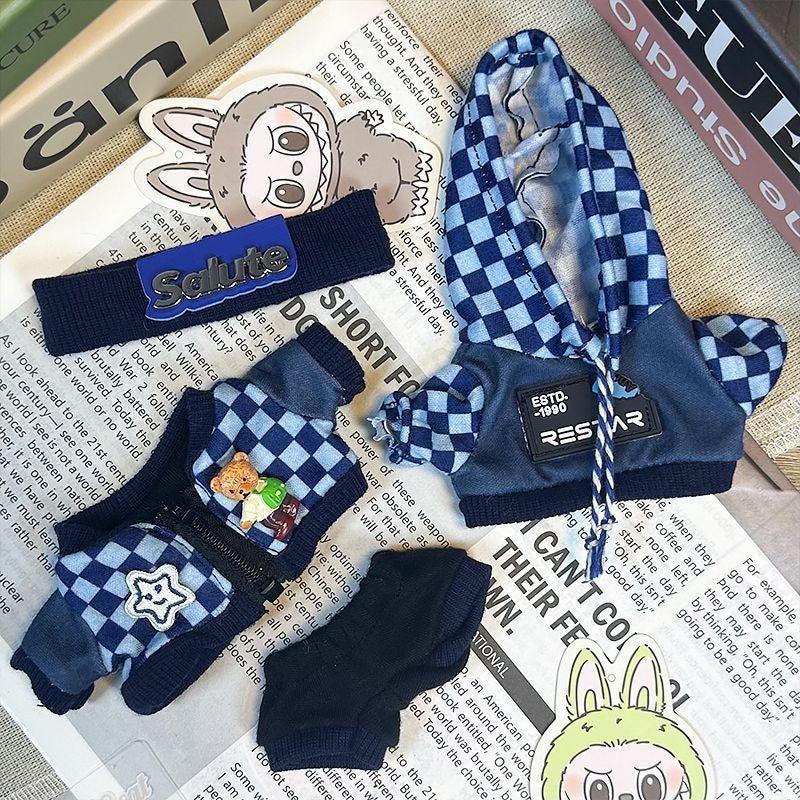 Labubu Blue Cozy Hoodie Outfit Collection