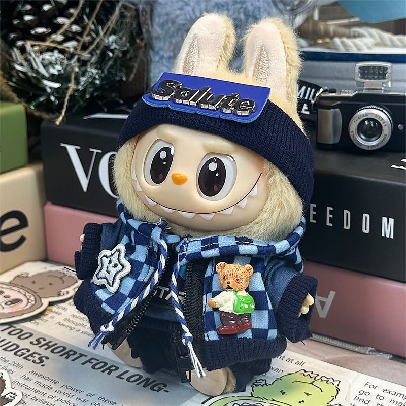 Labubu Blue Cozy Hoodie Outfit Collection