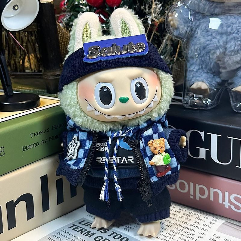 Labubu Blue Cozy Hoodie Outfit Collection