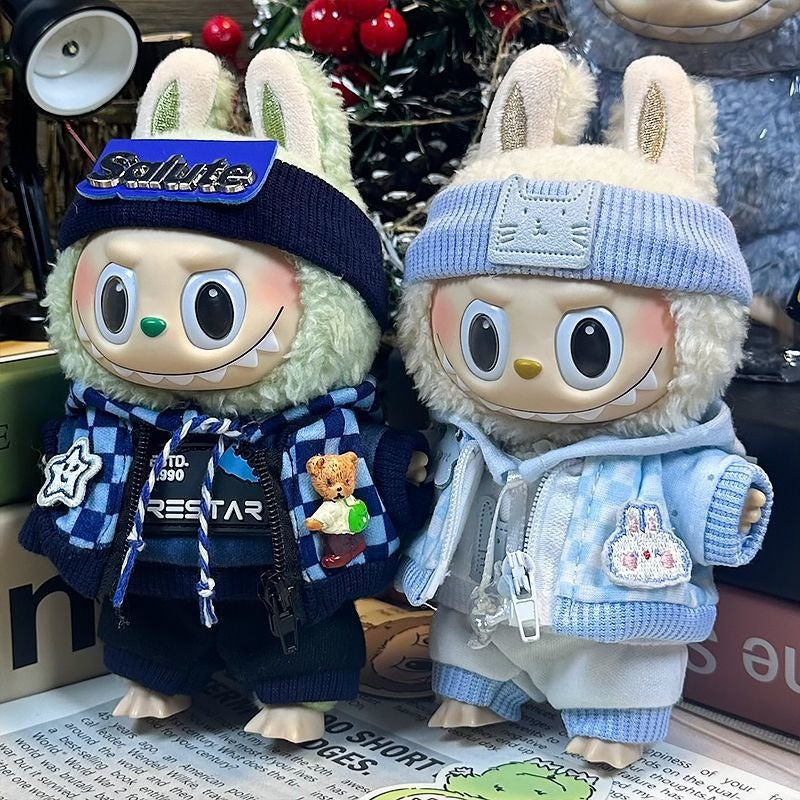 Labubu Blue Cozy Hoodie Outfit Collection