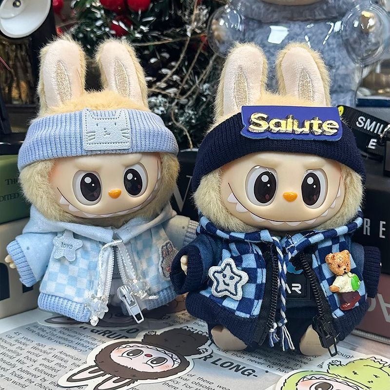 Labubu Blue Cozy Hoodie Outfit Collection