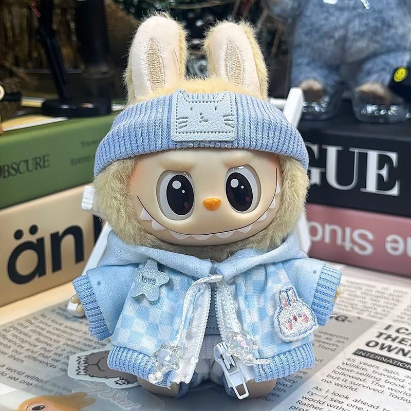 Labubu Blue Cozy Hoodie Outfit Collection