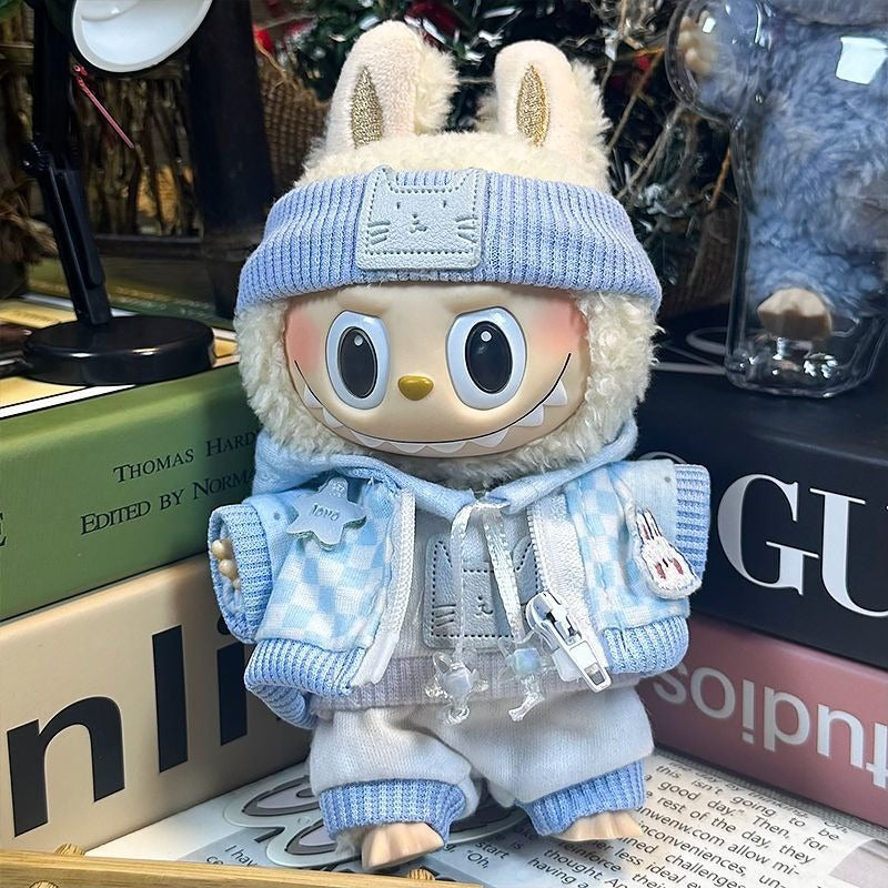 Labubu Blue Cozy Hoodie Outfit Collection