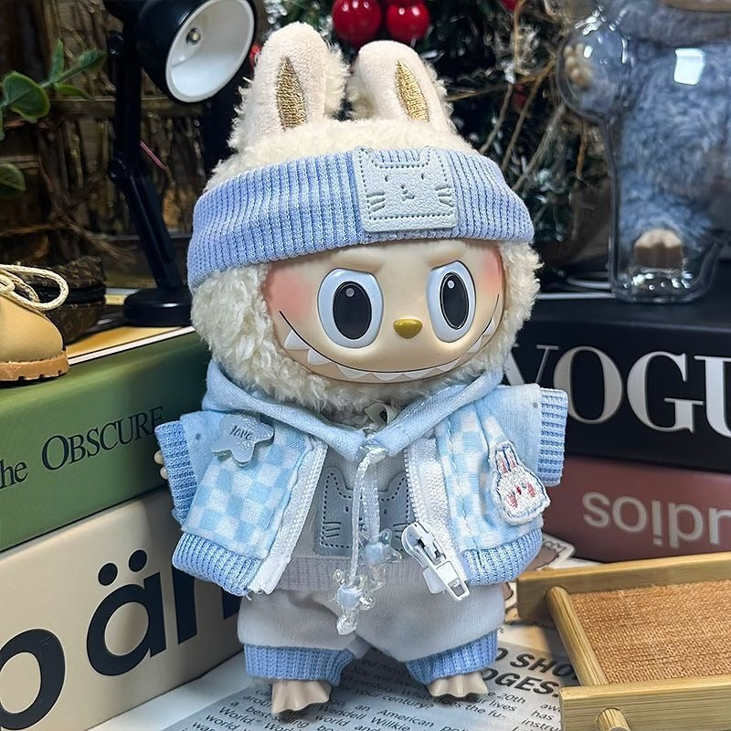 Labubu Blue Cozy Hoodie Outfit Collection
