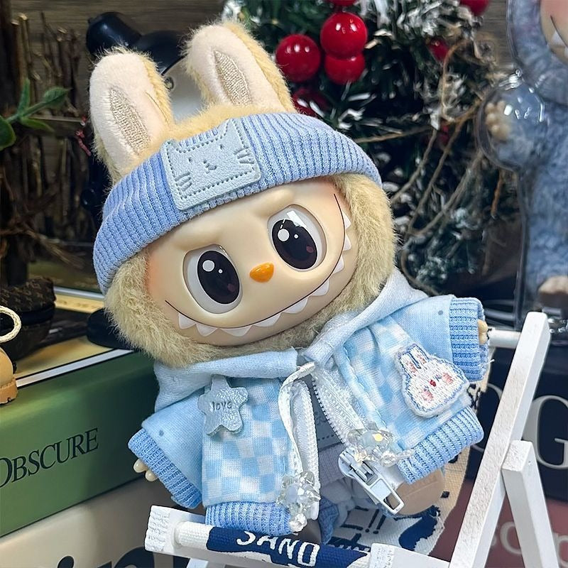 Labubu Blue Cozy Hoodie Outfit Collection