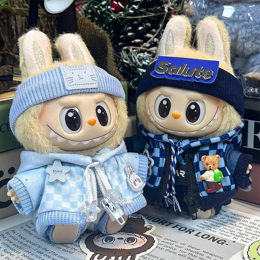 Labubu Blue Cozy Hoodie Outfit Collection